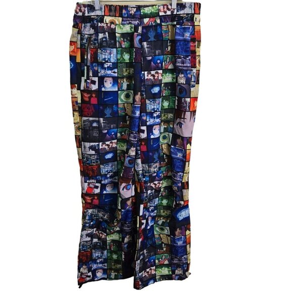 Secret Heart Let's All Love Lain Anime 2023 Drop Wide Leg Jogger Pants Size XL - Picture 2 of 12